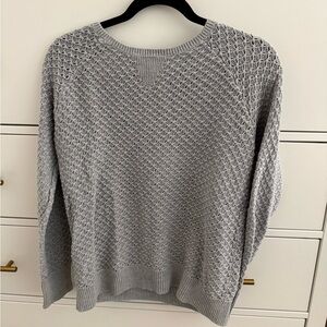 Caslon Light Gray Textured Knit Top